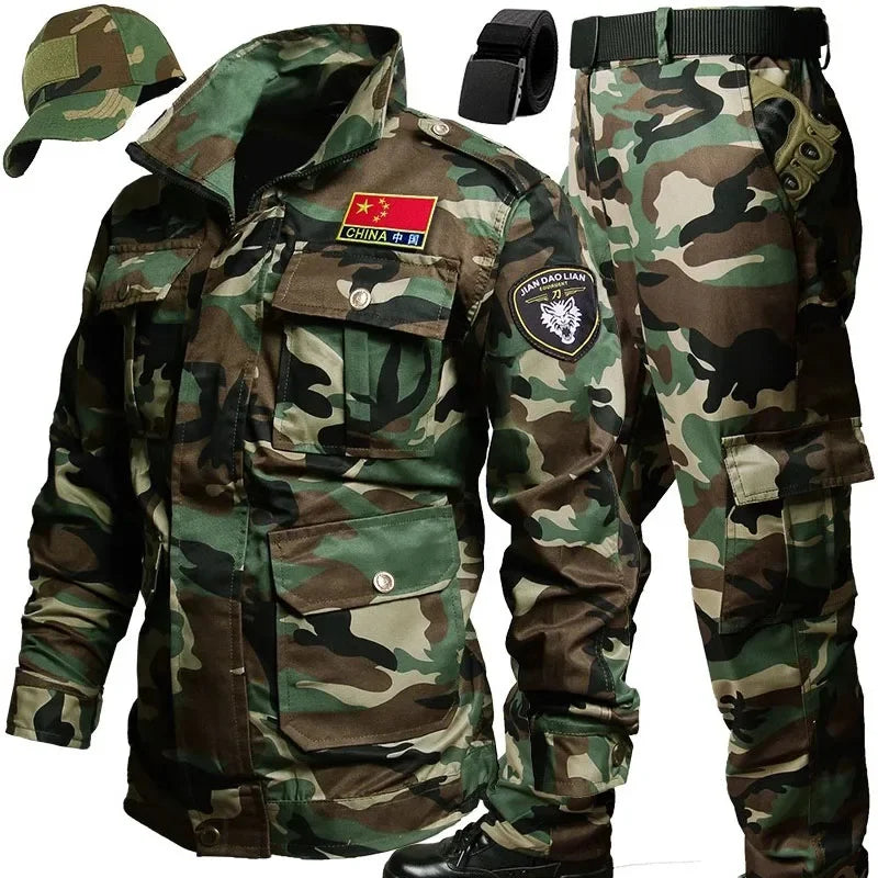 Camo Set for Men | Tactical Jacket and Cargo Pants Camo Colors