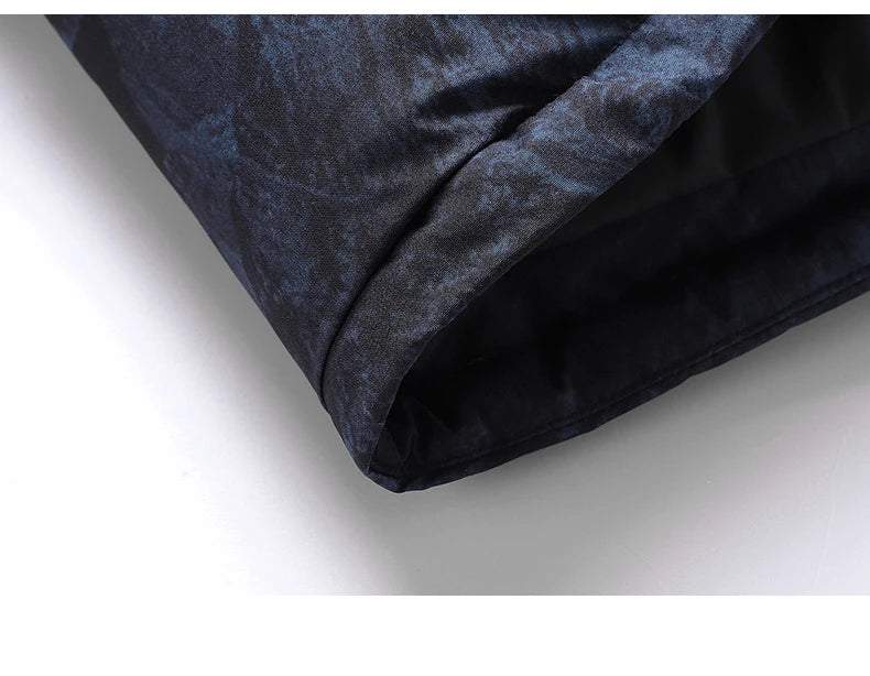 Men's Hip-Hop Camo Jacket: Windproof, Padded Stand Collar Parka Camo Colors