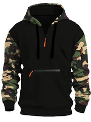 Thick Fleece Military Camouflage Hoodie for Men | Camo Colors