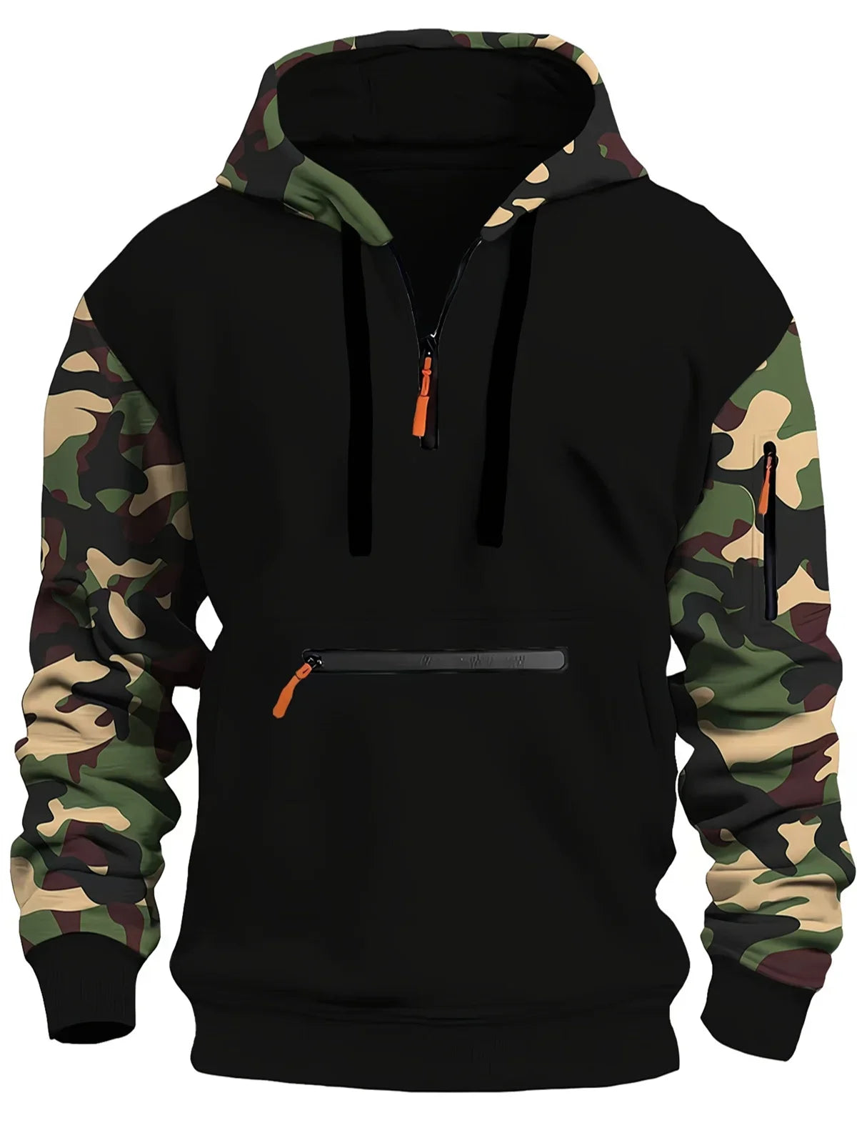 Thick Fleece Military Camouflage Hoodie for Men | Camo Colors