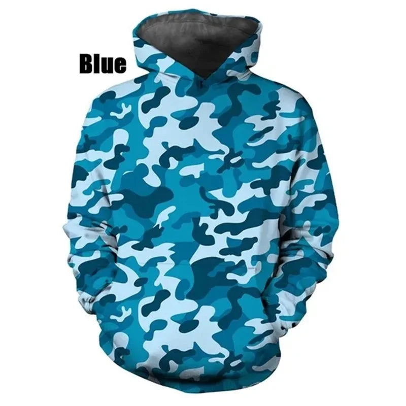 3D Print Camouflage Graphic Sweatshirts For Men Women Fashion Casual Pullover Hoodies Loose Plus Size Streetwear Hoodies | Camo Colors