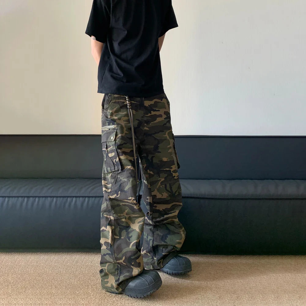 Men's Camouflage Cargo Pants – Loose Fit Street Joggers | Camo Colors