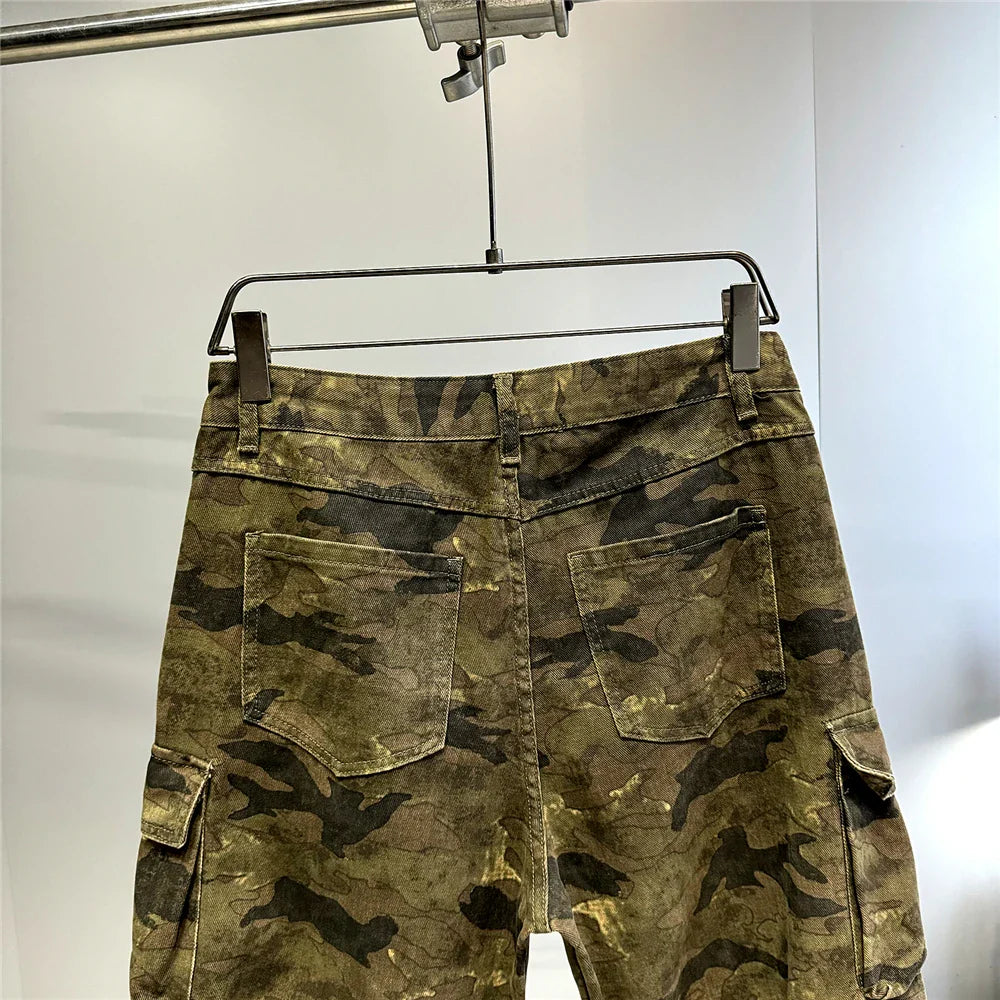 High-Quality Vintage Camo Cargo Pants – Men's Safari Style | Camo Colors