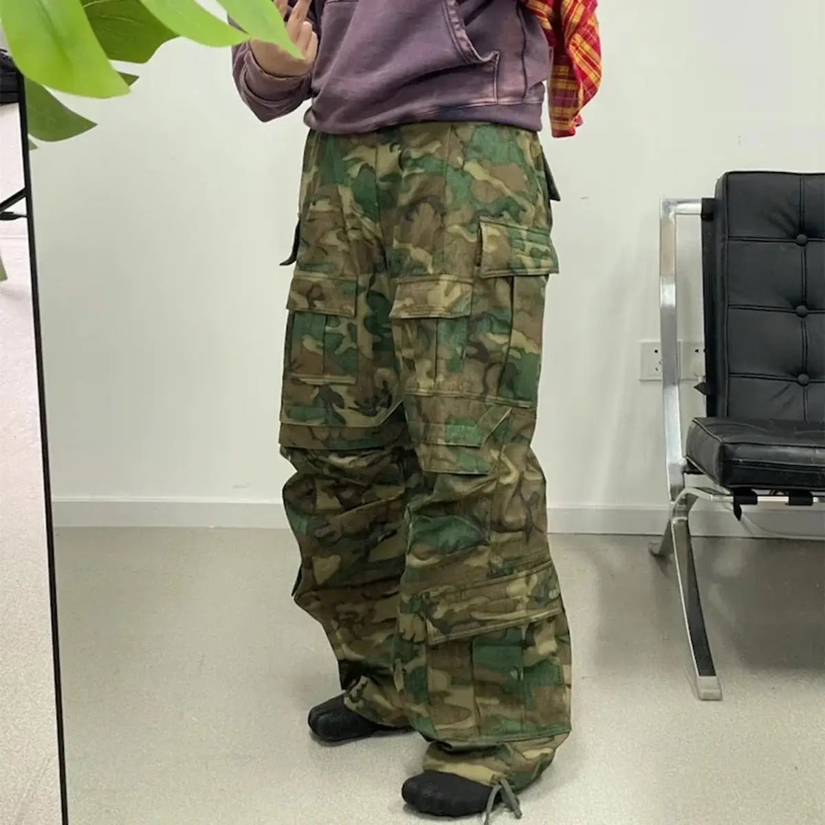Men’s High Street Camo Patchwork Cargo Pants – Baggy Fit | Camo Colors