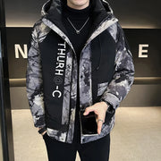 Men's Casual Winter Camouflage Hooded Down Jacket Camo Colors