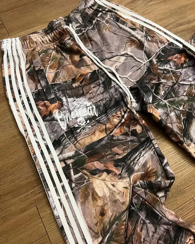 American Retro Overalls | Women's Leaf Camo Baggy Pants Camo Colors