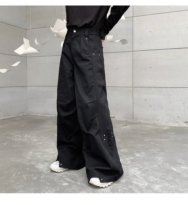 Japanese Style Men’s Wide-Leg Trousers with Pockets 2025 Camo Colors