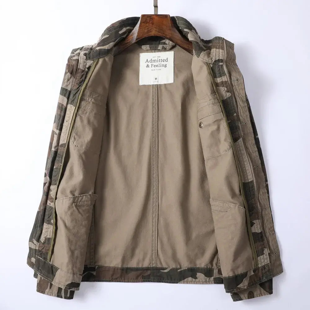 Retro Style Men's Camouflage Jacket | Camo Colors