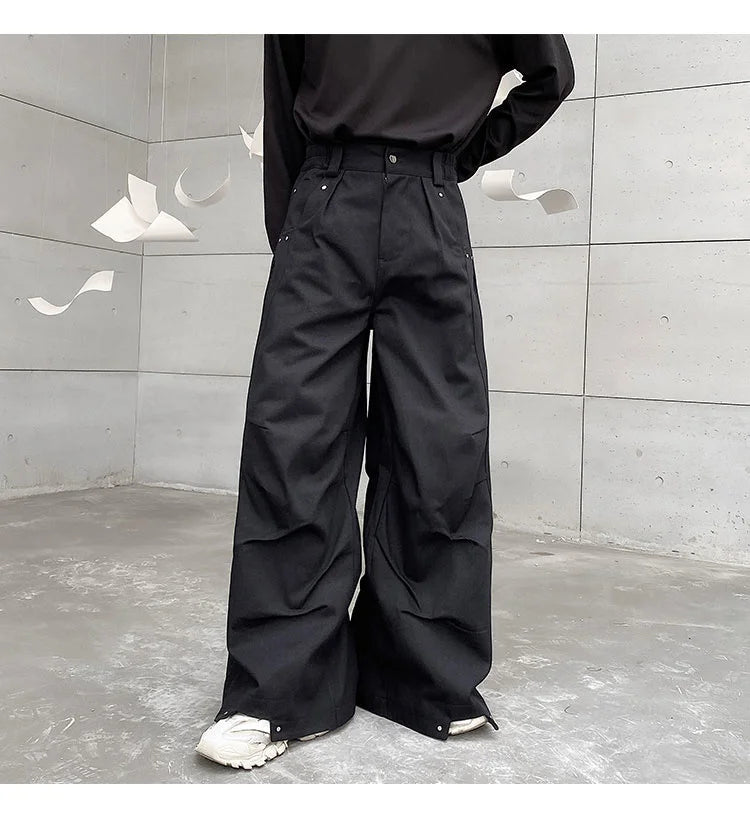 Japanese Style Men’s Wide-Leg Trousers with Pockets 2025 Camo Colors