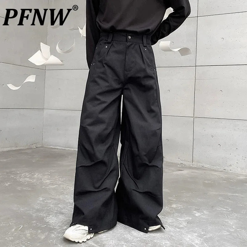Japanese Style Men’s Wide-Leg Trousers with Pockets 2025 Camo Colors