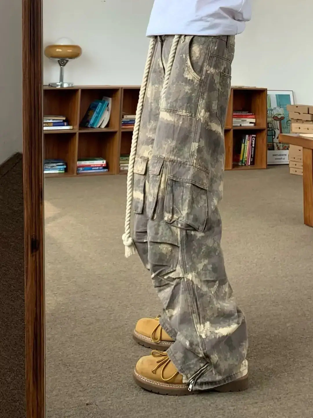 Autumn Camouflage Baggy Overalls with Drawstring Waist | Camo Colors