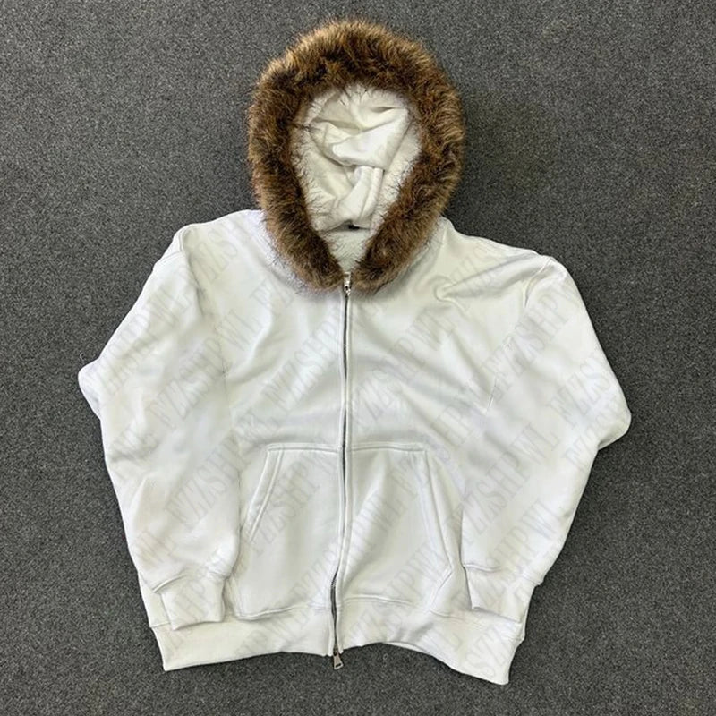 Y2K Oversized Camo Zip-Up Hoodie – Grunge Streetwear | Camo Colors