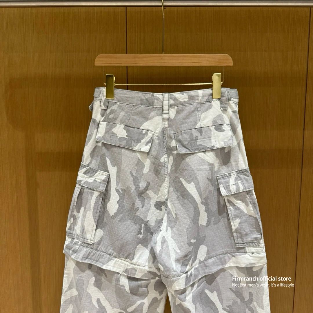 Unisex Firmranch Camouflage Detachable Cargo Pants Men Women Camo Colors