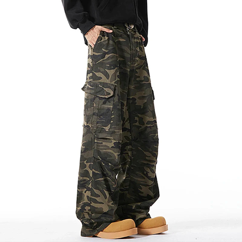 Men's Baggy Camo Ripstop Cargo Jeans | Camo Colors