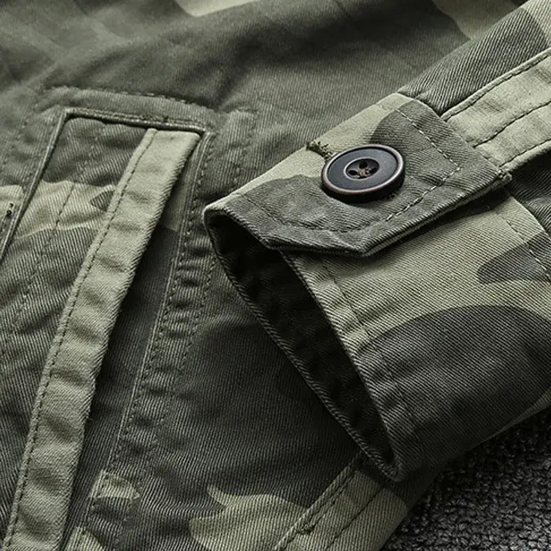 Men's Cargo Denim Jacket – Tactical Casual Wear | Camo Colors