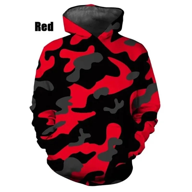 3D Print Camouflage Graphic Sweatshirts For Men Women Fashion Casual Pullover Hoodies Loose Plus Size Streetwear Hoodies | Camo Colors
