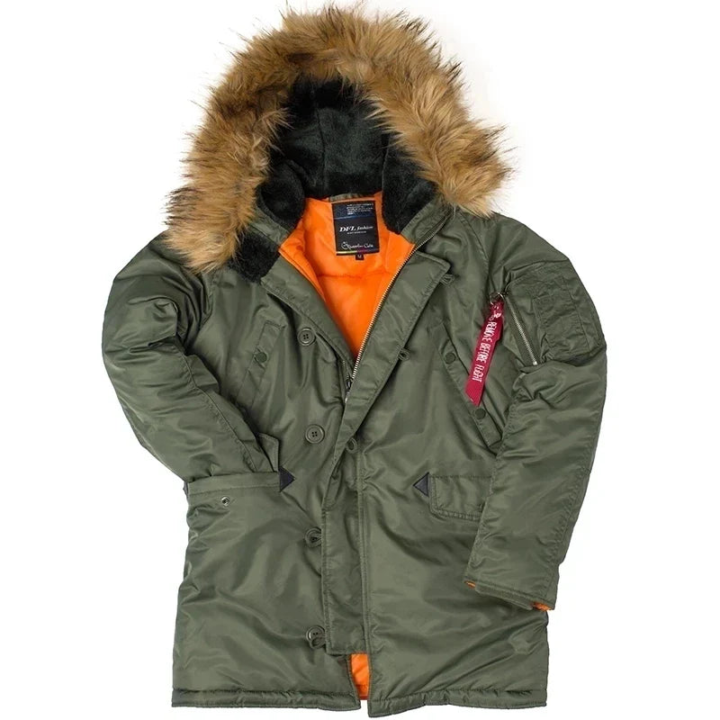 Men's Winter Parka – N3B Military-Style Hooded Jacket | Camo Colors