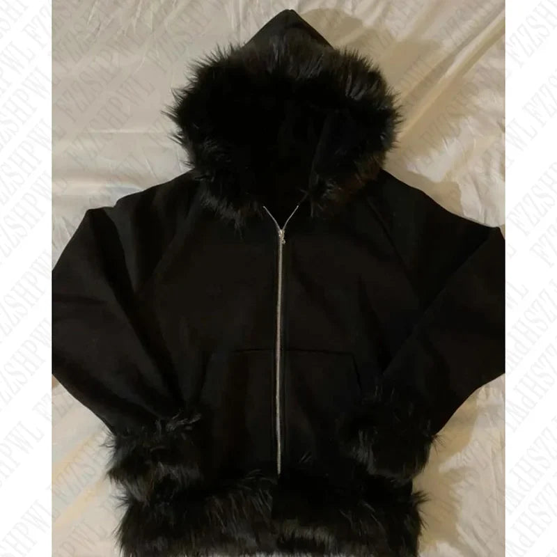 Y2K Oversized Camo Zip-Up Hoodie – Grunge Streetwear | Camo Colors