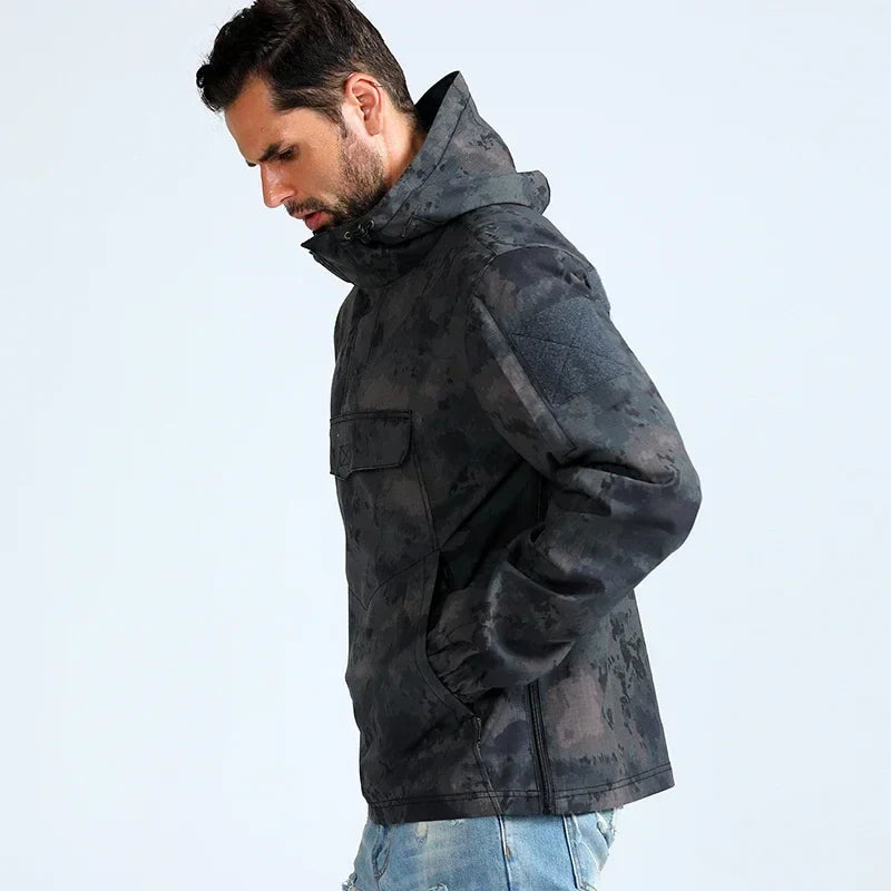 Camouflage Tactical Jacket | Military-Inspired Windbreaker for Men | Camo Colors