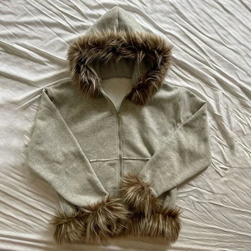 Y2K Oversized Camo Zip-Up Hoodie – Grunge Streetwear | Camo Colors