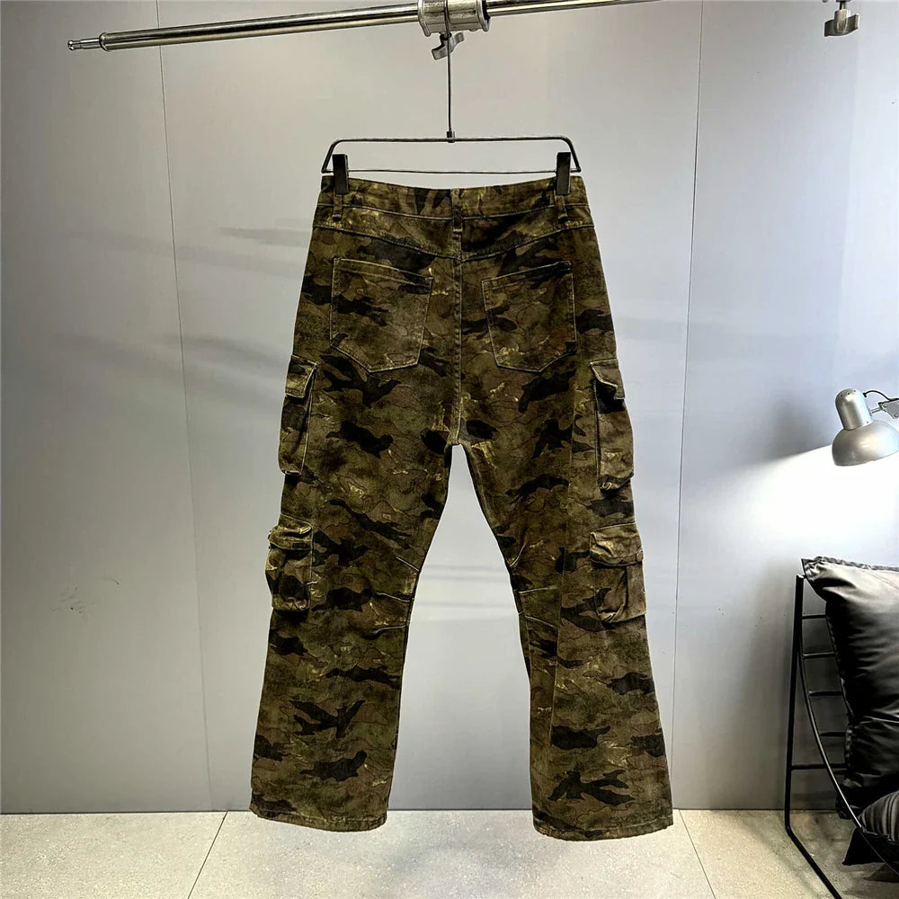 High-Quality Vintage Camo Cargo Pants – Men's Safari Style | Camo Colors