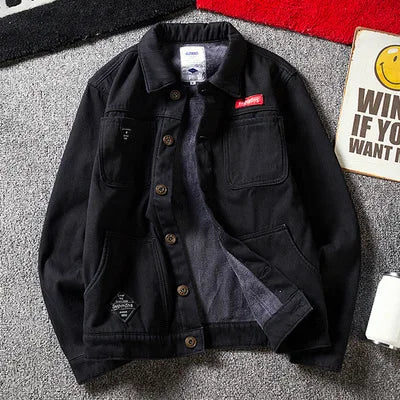 Men’s Loose Camo Denim Jacket – Casual Streetwear Coat | Camo Colors