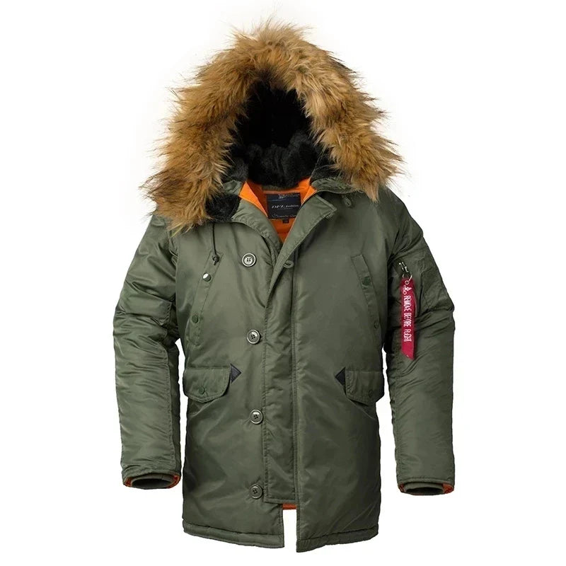 Men's Winter Parka – N3B Military-Style Hooded Jacket | Camo Colors