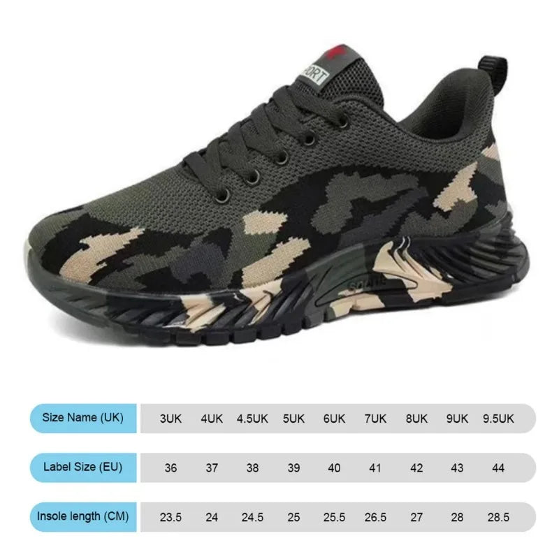 Unisex Camouflage Sports Shoes – Lightweight & Durable for Outdoor Adventures | Camo Colors