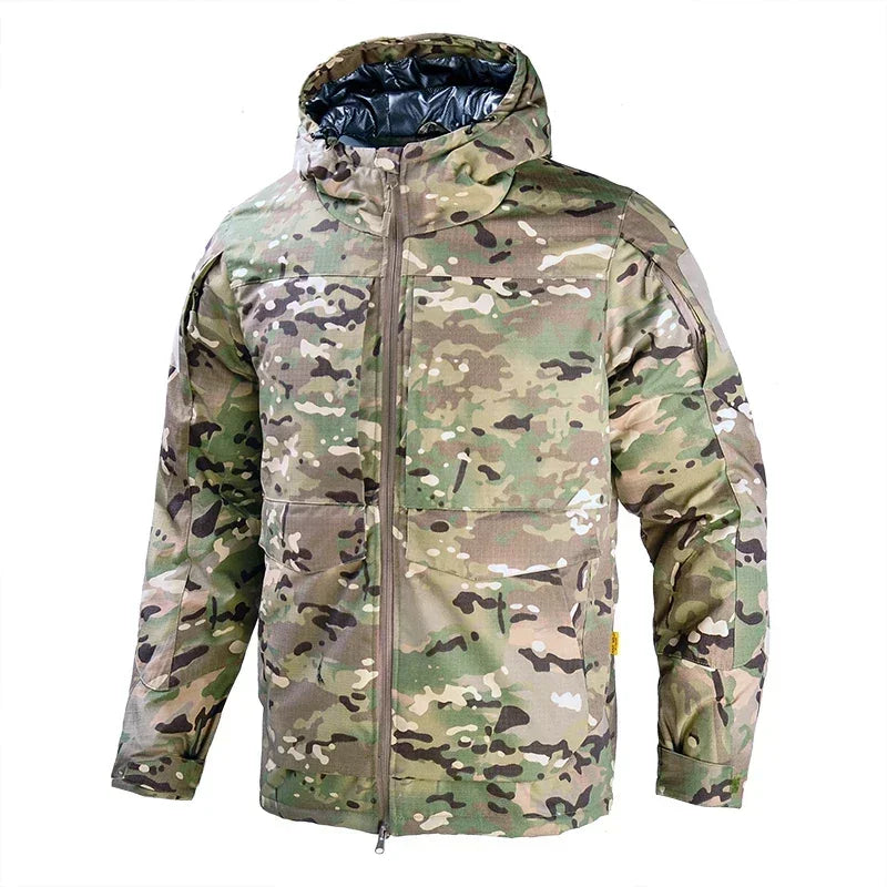 Men's Winter Tactical Camo Parkas: Warm, Waterproof, Windproof Camo Colors