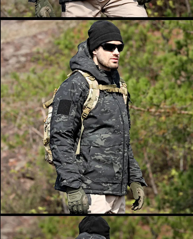 Men's Winter Hunting Jacket: Tactical, Waterproof, Insulated Camo Camo Colors