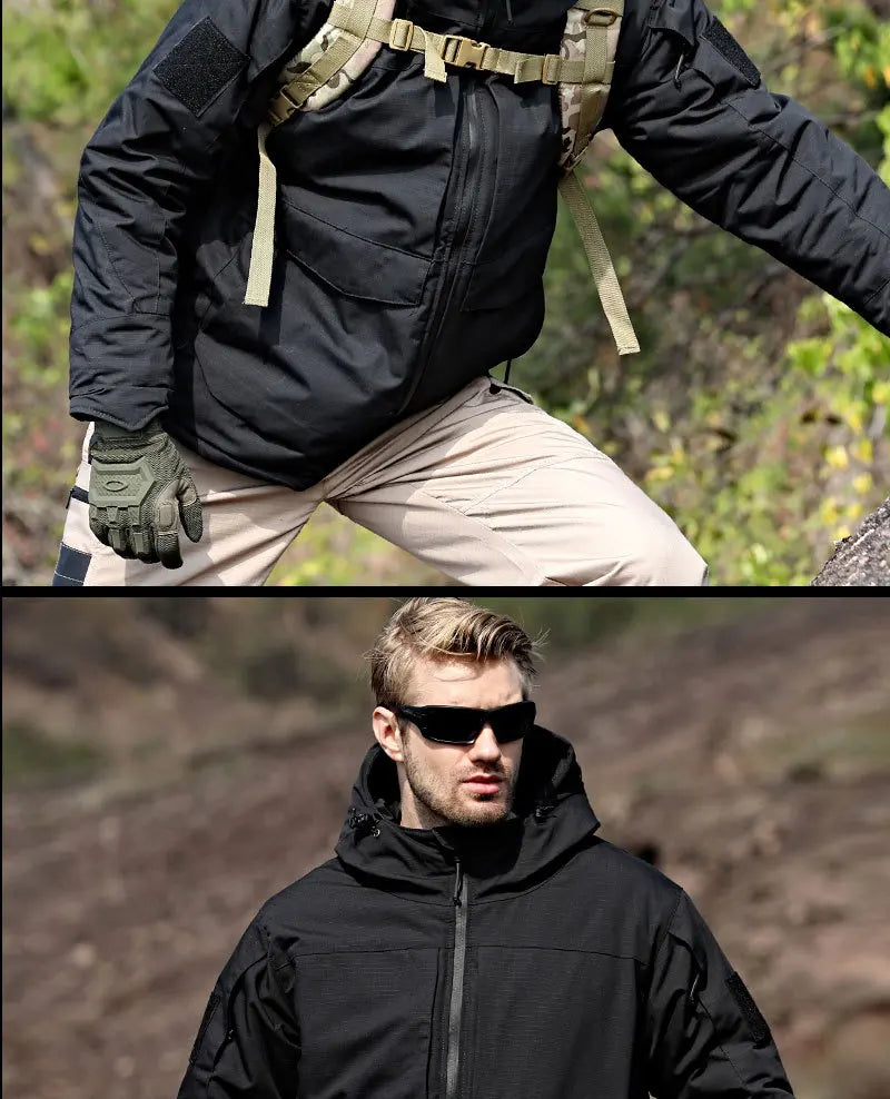 Men's Winter Hunting Jacket: Tactical, Waterproof, Insulated Camo Camo Colors