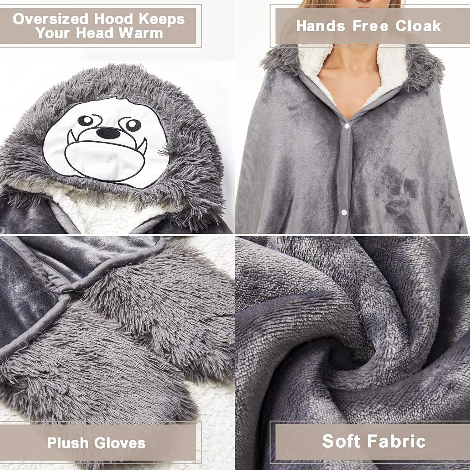 Leopard Print Wearable Blanket – Cozy Hooded Throw | Camo Colors