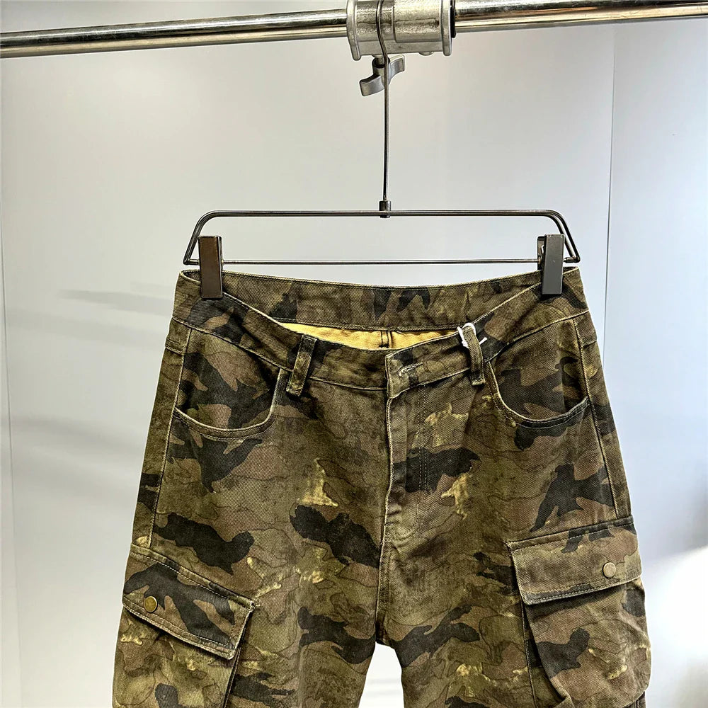 High-Quality Vintage Camo Cargo Pants – Men's Safari Style | Camo Colors
