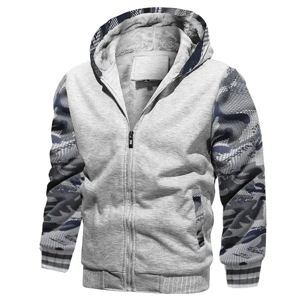 Men’s Thick Fleece Camo Jacket – Warm & Windproof | Camo Colors
