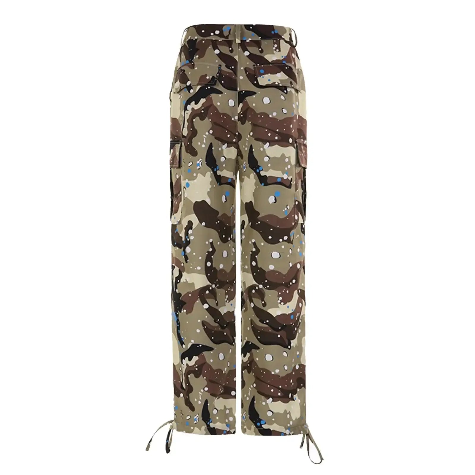 Y2K High Waist Cargo Pants – Multiple Pockets, Relaxed Fit | Camo Colors