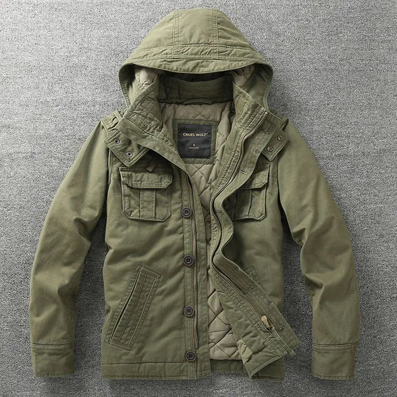 Men's Cargo Denim Jacket – Tactical Casual Wear | Camo Colors