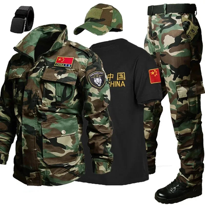 Camo Set for Men | Tactical Jacket and Cargo Pants Camo Colors