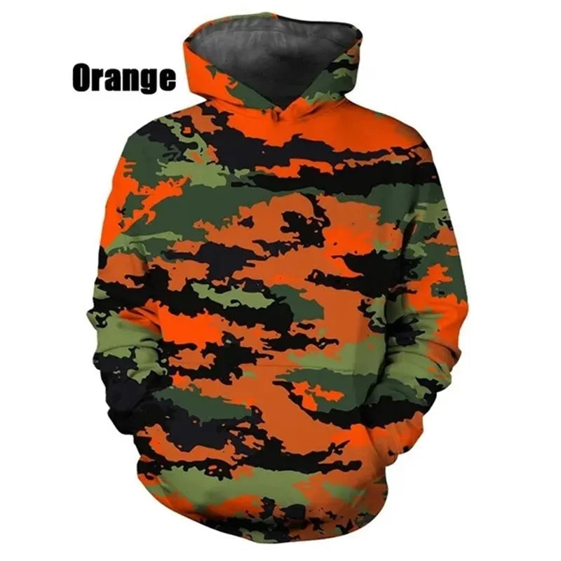 3D Print Camouflage Graphic Sweatshirts For Men Women Fashion Casual Pullover Hoodies Loose Plus Size Streetwear Hoodies | Camo Colors
