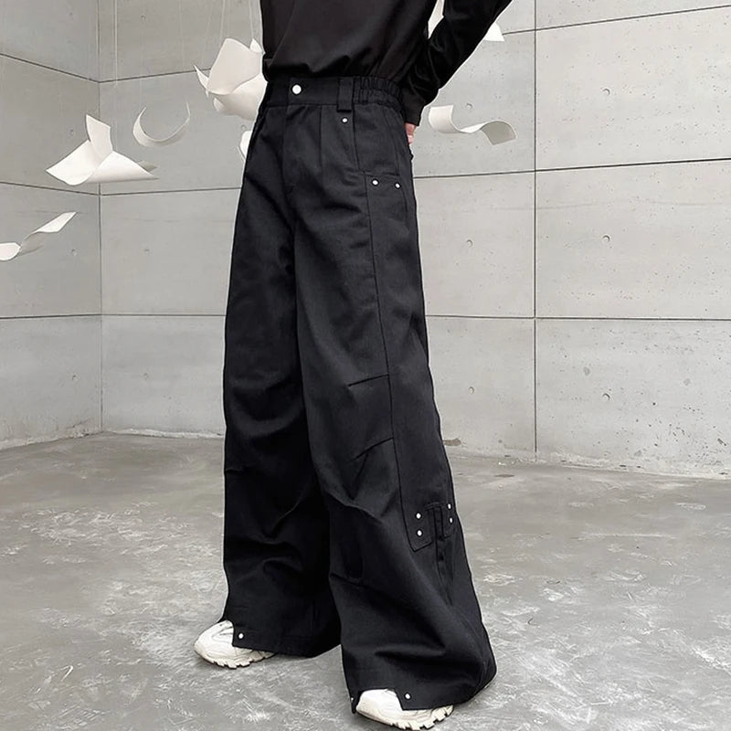 Japanese Style Men’s Wide-Leg Trousers with Pockets 2025 Camo Colors