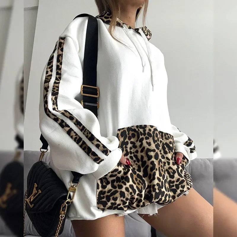 Yaminiya Leopard Print Oversized Hoodie | Camo Colors