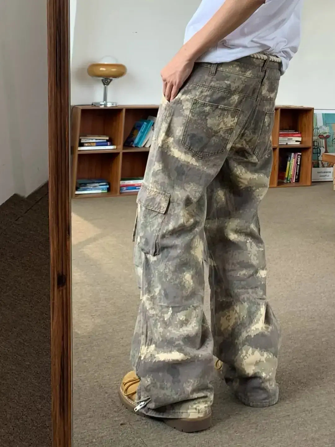 Autumn Camouflage Baggy Overalls with Drawstring Waist | Camo Colors