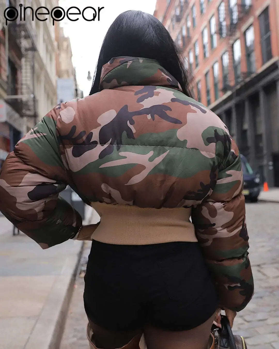 Women’s Camo Parka | Slim, Warm, High-Neck Puffer Coat Camo Colors