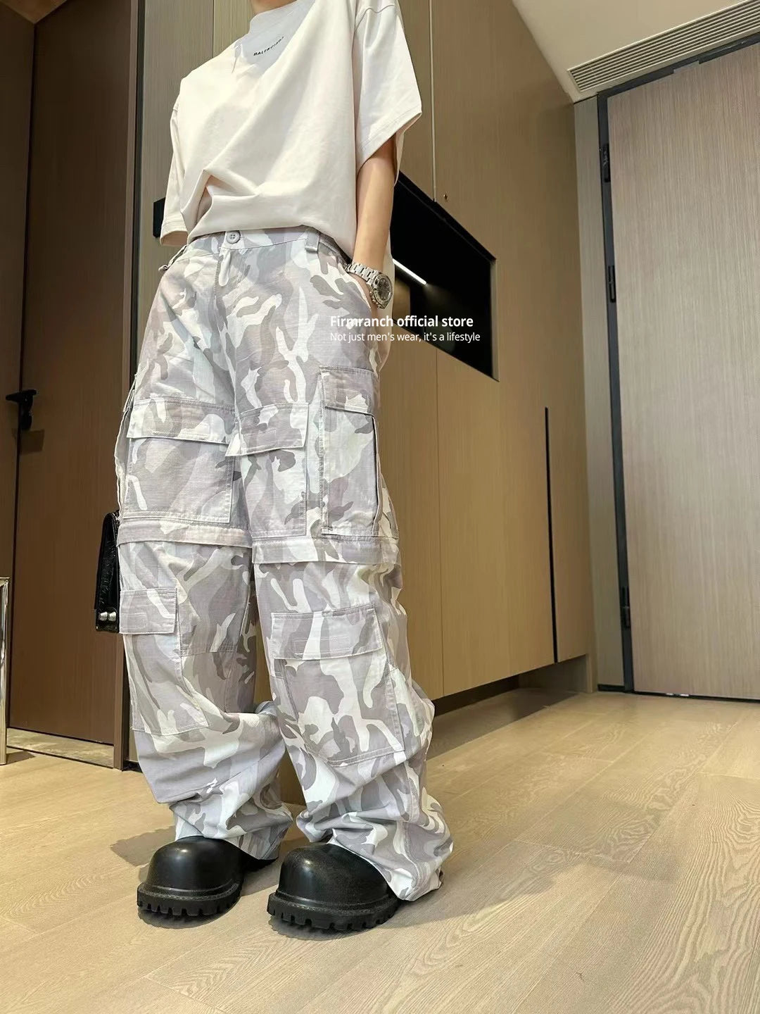 Unisex Firmranch Camouflage Detachable Cargo Pants Men Women Camo Colors