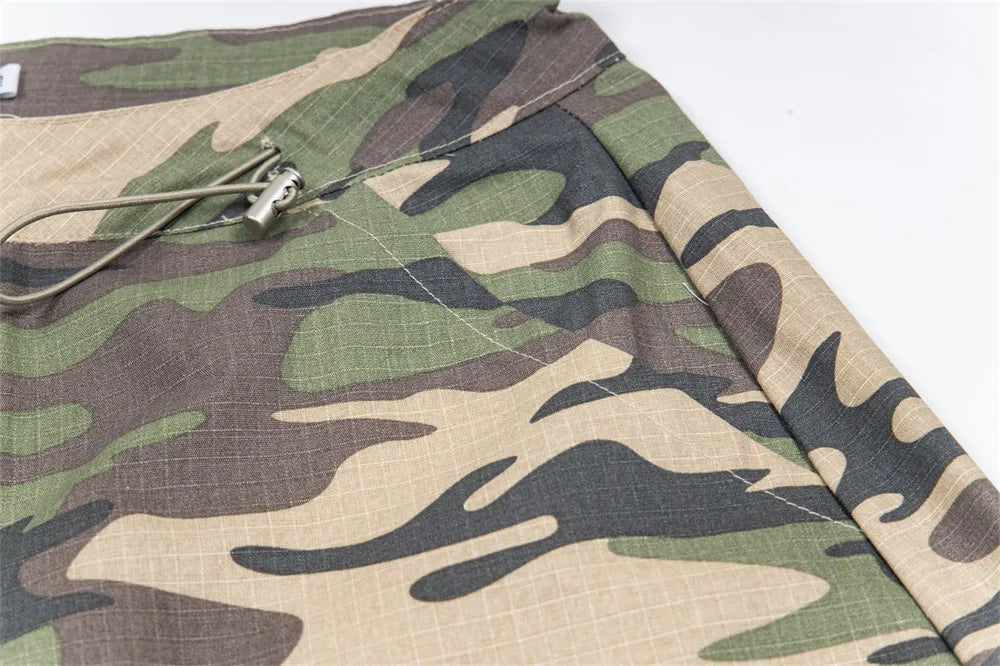 Men’s Drawstring Camouflage Cargo Jogger Pants | Camo Colors