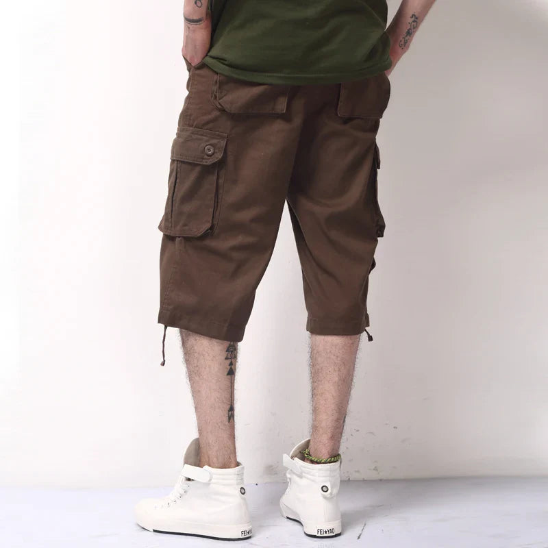 Camouflage Cotton Cargo Shorts for Men – Summer Casual Military-Style | Camo Colors