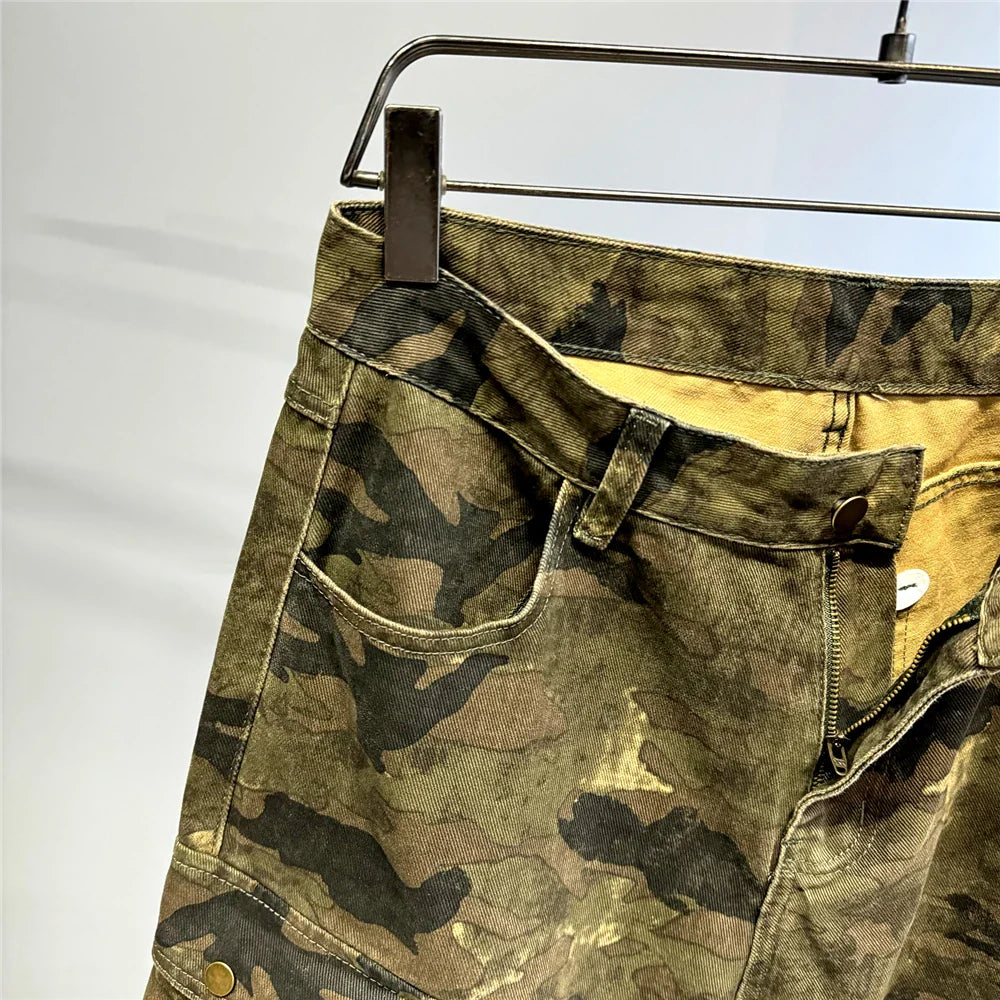 High-Quality Vintage Camo Cargo Pants – Men's Safari Style | Camo Colors