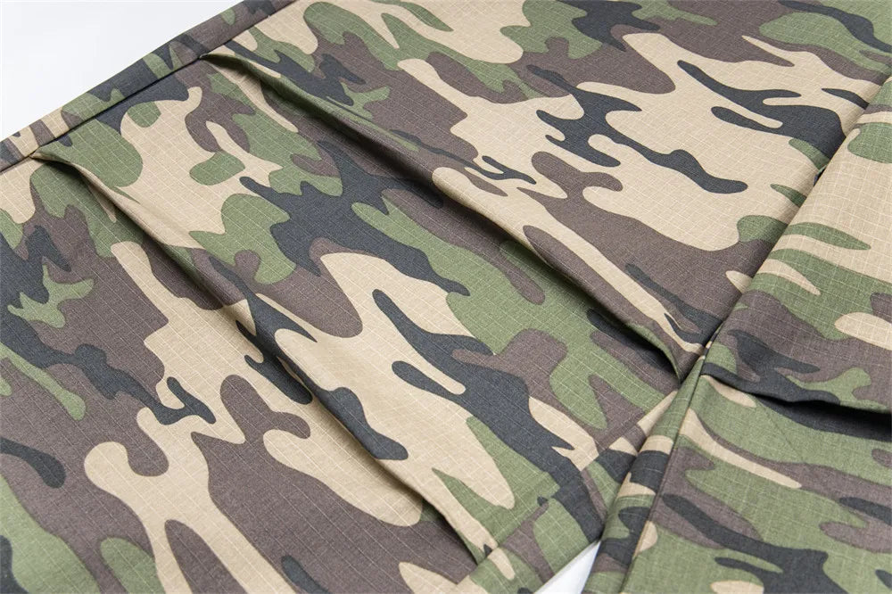 Men’s Drawstring Camouflage Cargo Jogger Pants | Camo Colors