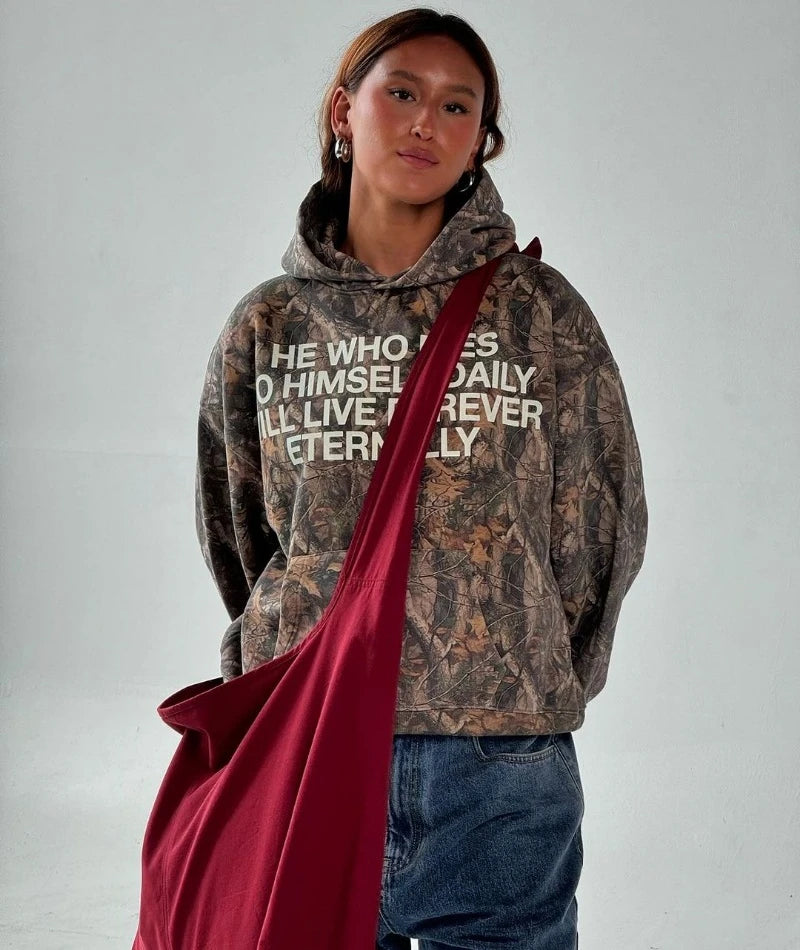 Y2K Harajuku Oversized Camouflage Hoodie - Unisex Streetwear | Camo Colors