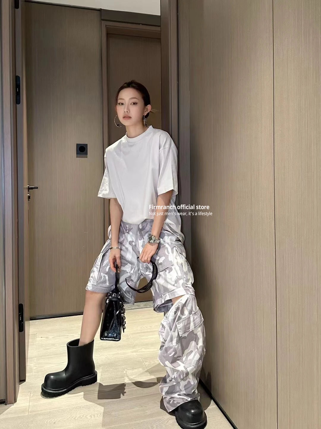 Unisex Firmranch Camouflage Detachable Cargo Pants Men Women Camo Colors