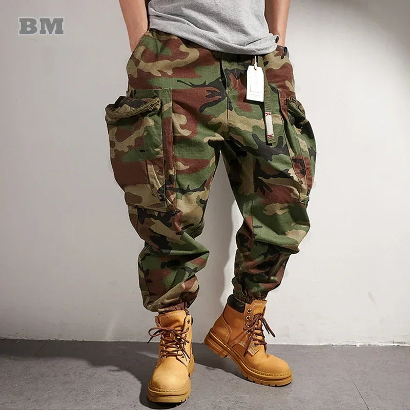 Men’s Plus-Size Camouflage Tactical Cargo Pants – Rugged & Functional | Camo Colors